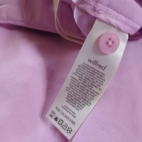 Aritzia Wilfred Tie Front Pants orchard  petal Pink Womens size 16 - Picture 5 of 13